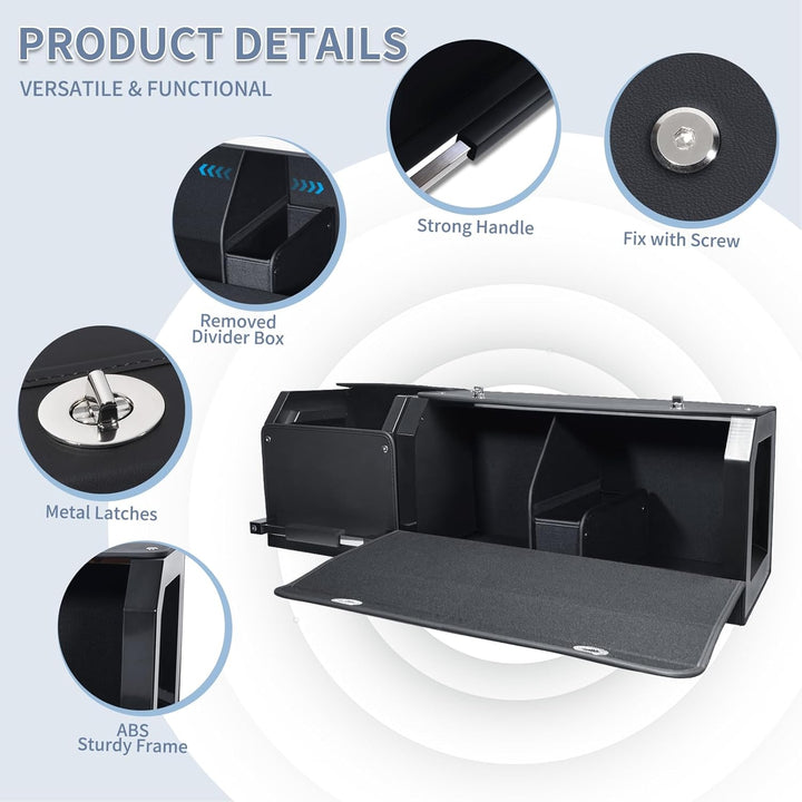 XCF Auto Kofferraum Organizer mit Deckel – Modulares 2-in-1 Aufbewahrungsbox Gross XXL | Stabiler Zu
