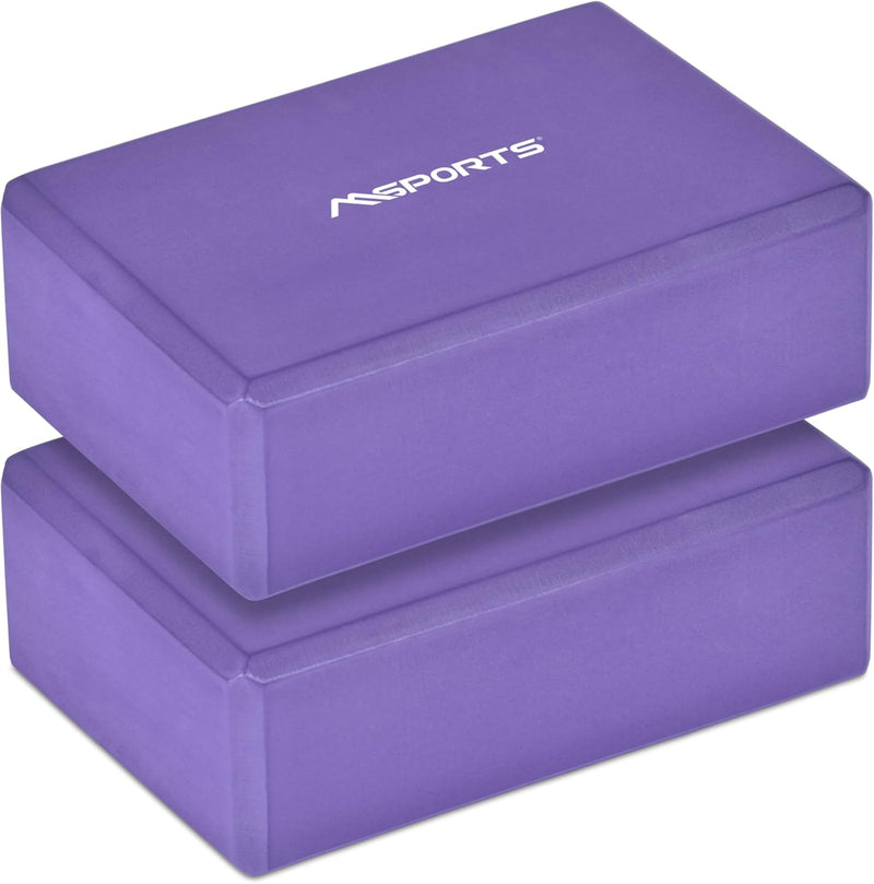 MSPORTS Yogablock Premium I 2er Pack Yogaklotz Lavendel 2x Yogablöcke, Lavendel 2x Yogablöcke