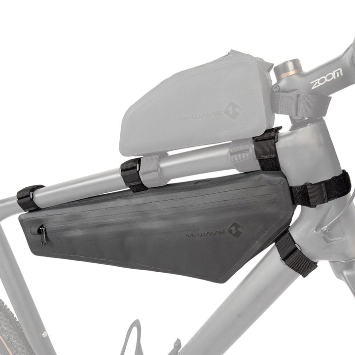 M-Wave Rahmen-Dreieckstasche Rough Ride II Triangle Fahrradtasche, Schwarz