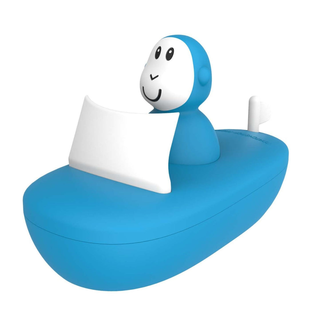 Matchstick Monkey Badewannen Boot-Set – Baby Badespielzeug, schwimmendes Boot & Wackelspielzeug, lei