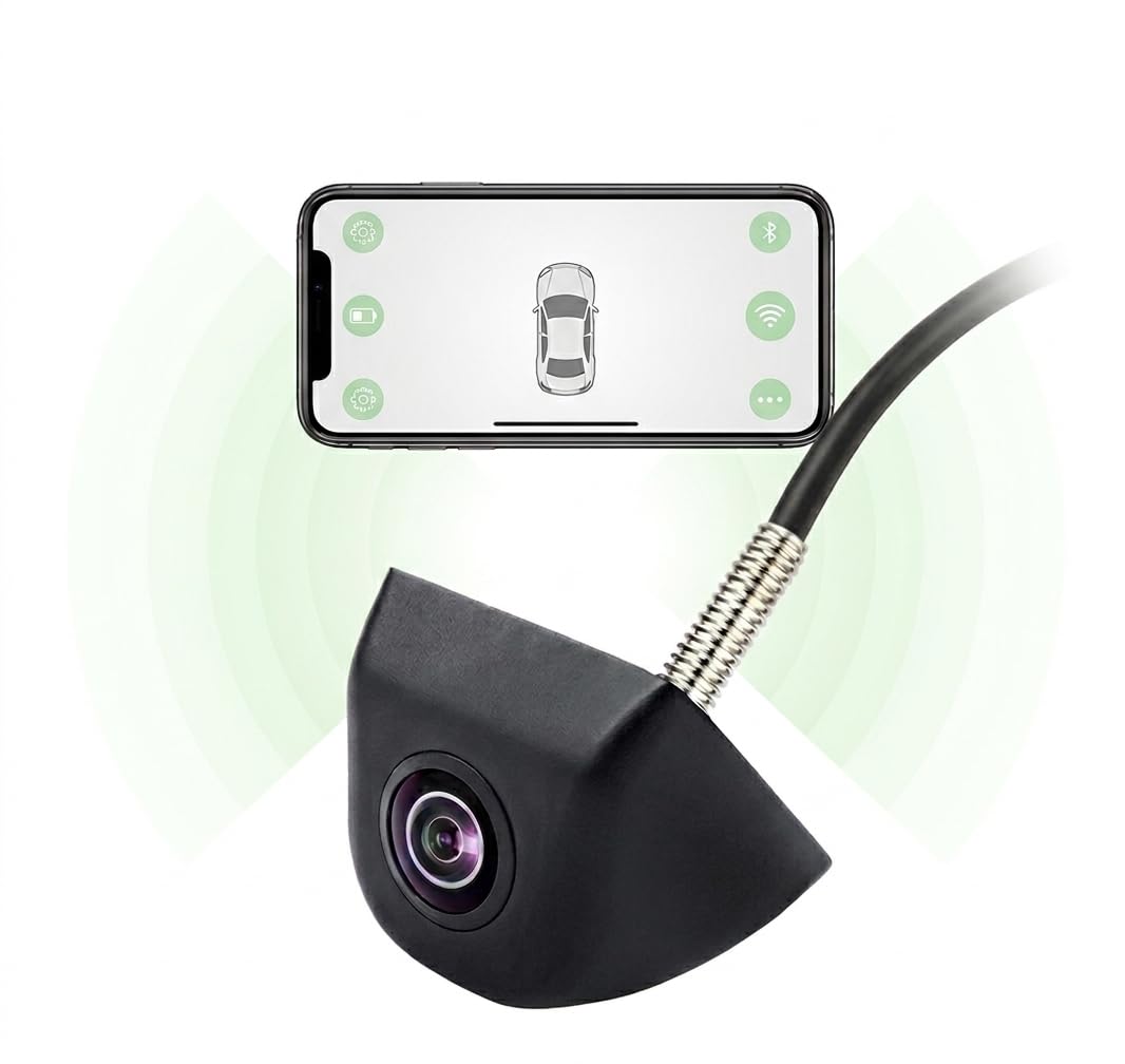 Rückfahrkamera WiFi 5G – HD 720p, Nachtsicht, 170° Weitwinkel, wasserdicht IP68, kompatibel mit Andr