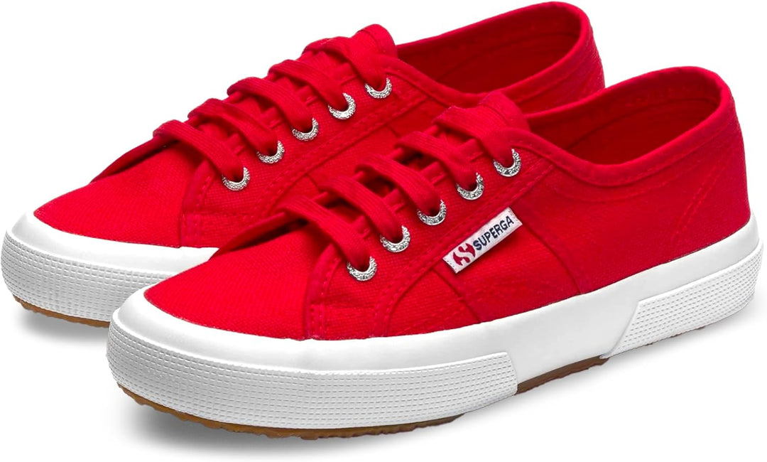 Superga 2750 Linu, Damen Schnürsneaker 39 EU Rot Red White, 39 EU Rot Red White