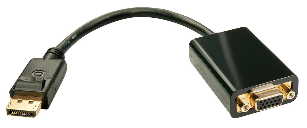 Lindy 41006 Konverterkabel DisplayPort nach VGA, aktiv schwarz