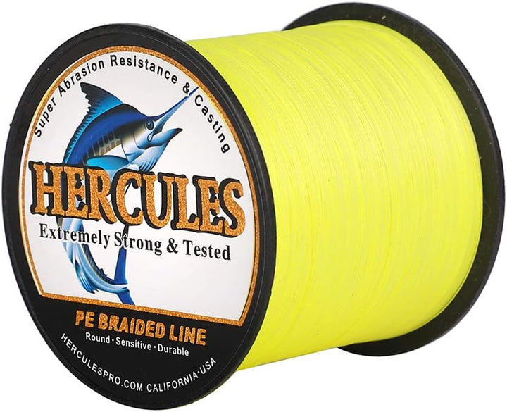 HERCULES Super Cast 100m - 2000m Yards Geflochtene Angelschnur 10lb - 300lb Test für Salzwasser Süss
