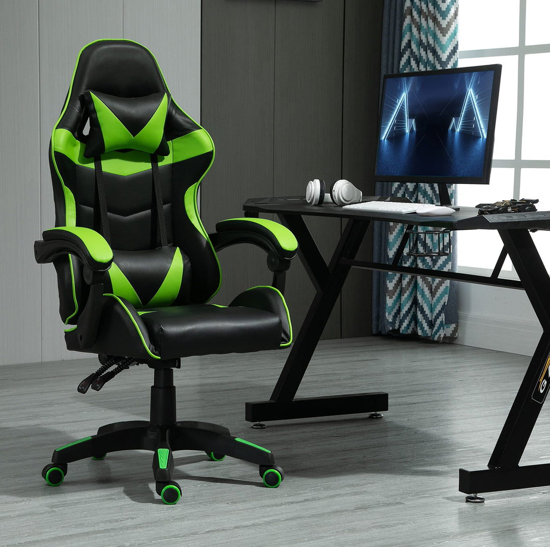 mcc direct Bürostuhl Ergonomisch, Schreibtischstuhl, Drehstuhl, Gaming Sessel, Gamingstuhl (Grün), G