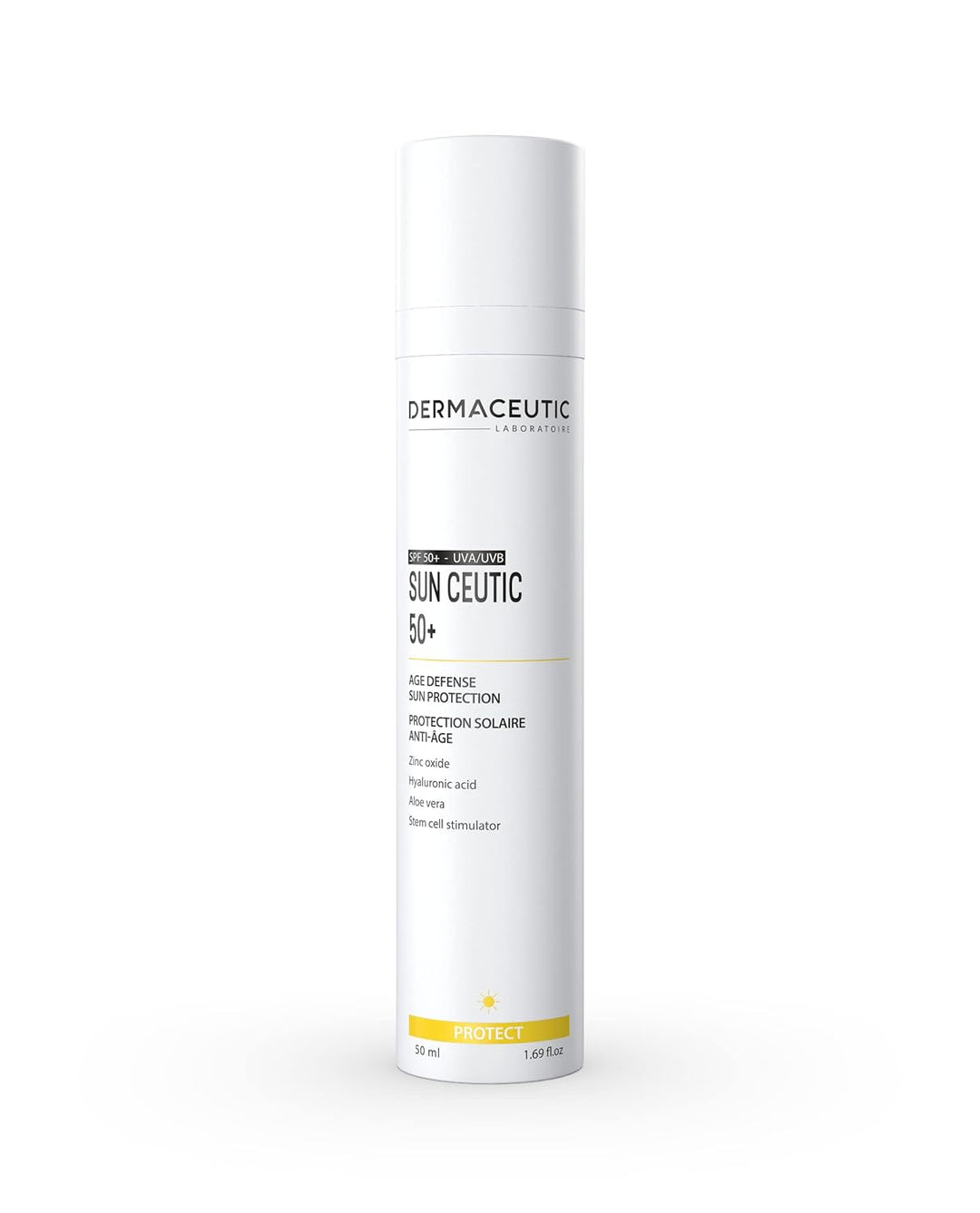 Dermaceutic Sun Ceutic 50+ - Protección solar antienvejecimiento con filtro UV, ácido hialurónico, A