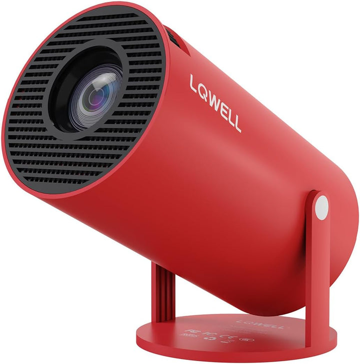 LQWELL® Beamer, Mini Projektor, unterstützt WiFi 5G, BT5.0 mit 11.0 Android OS, Automatische Trapezk