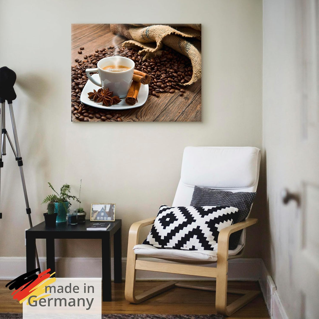 ARTland Leinwandbilder Wandbild Bild auf Leinwand 40x40 cm Ernährung &amp; Genuss Getränke Kaffee Fotogr