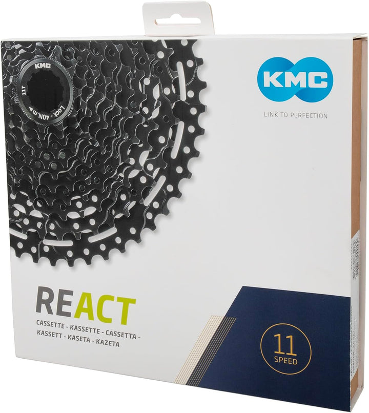 KMC React 11-Fach Kassette, schwarz, 11/42T