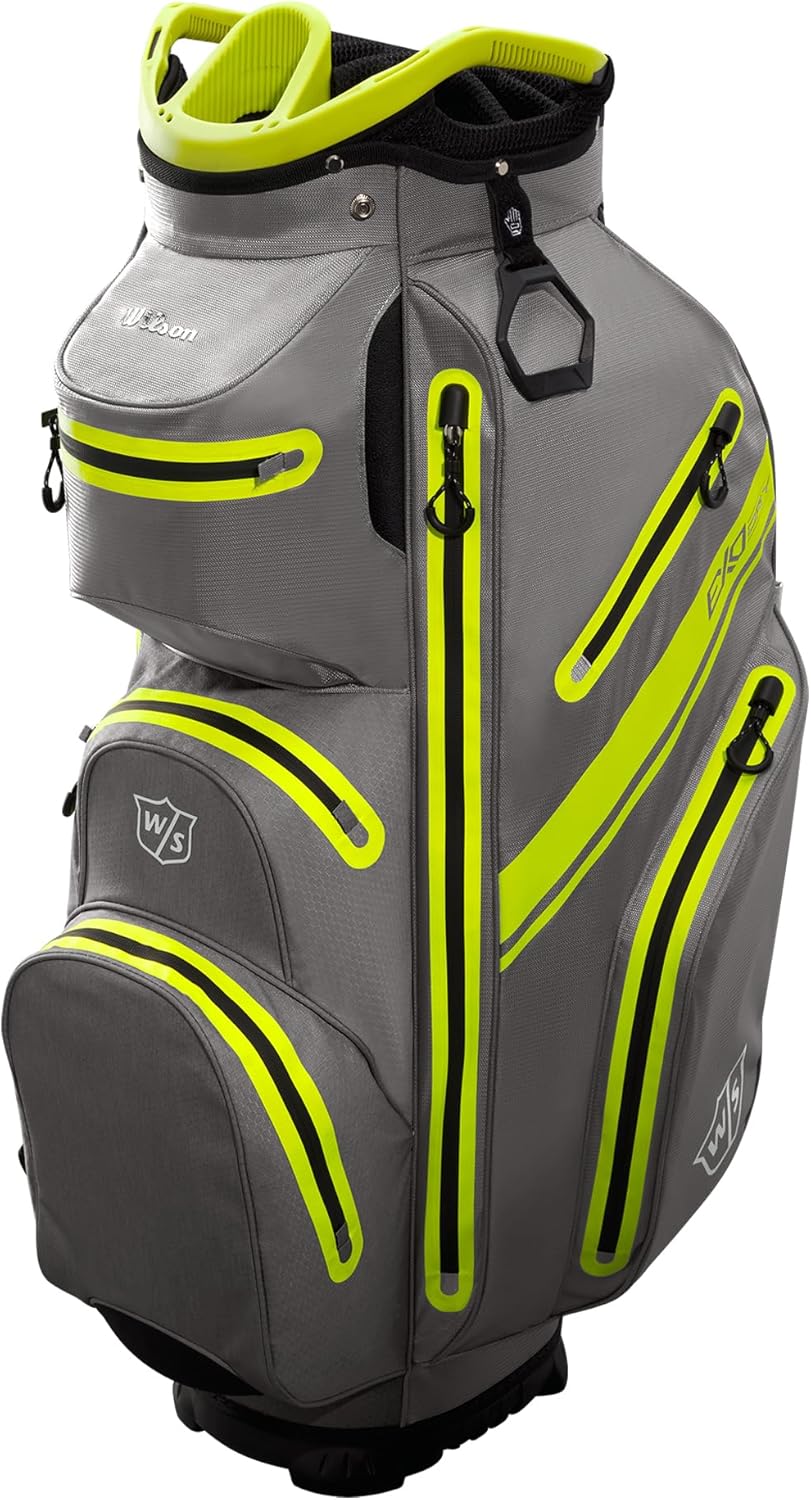 Wilson Unisex-Adult Ws Exo Dry Cart Bag Golfwagentasche Einheitsgrösse Holzkohle. / Citron / Ftw Sil