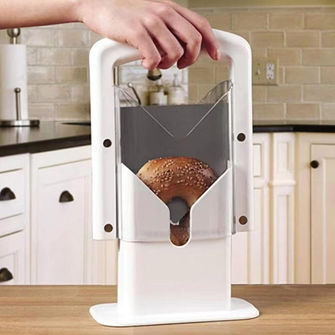Bagelschneider, mit Transparenter Sicherheitsabdeckung, Zum Schneiden von Bagels, Brot, Muffins und