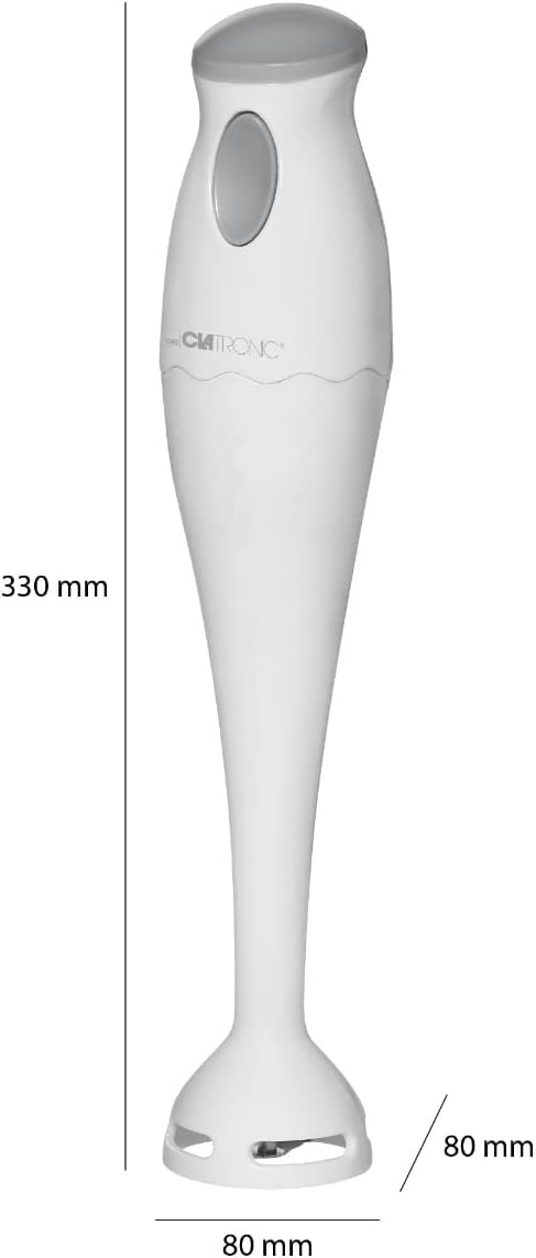 Clatronic Pürierstab | Stabmixer | 180 Watt | Edelstahl Messer | Rührstab | Babynahrung, Suppe, Smoo