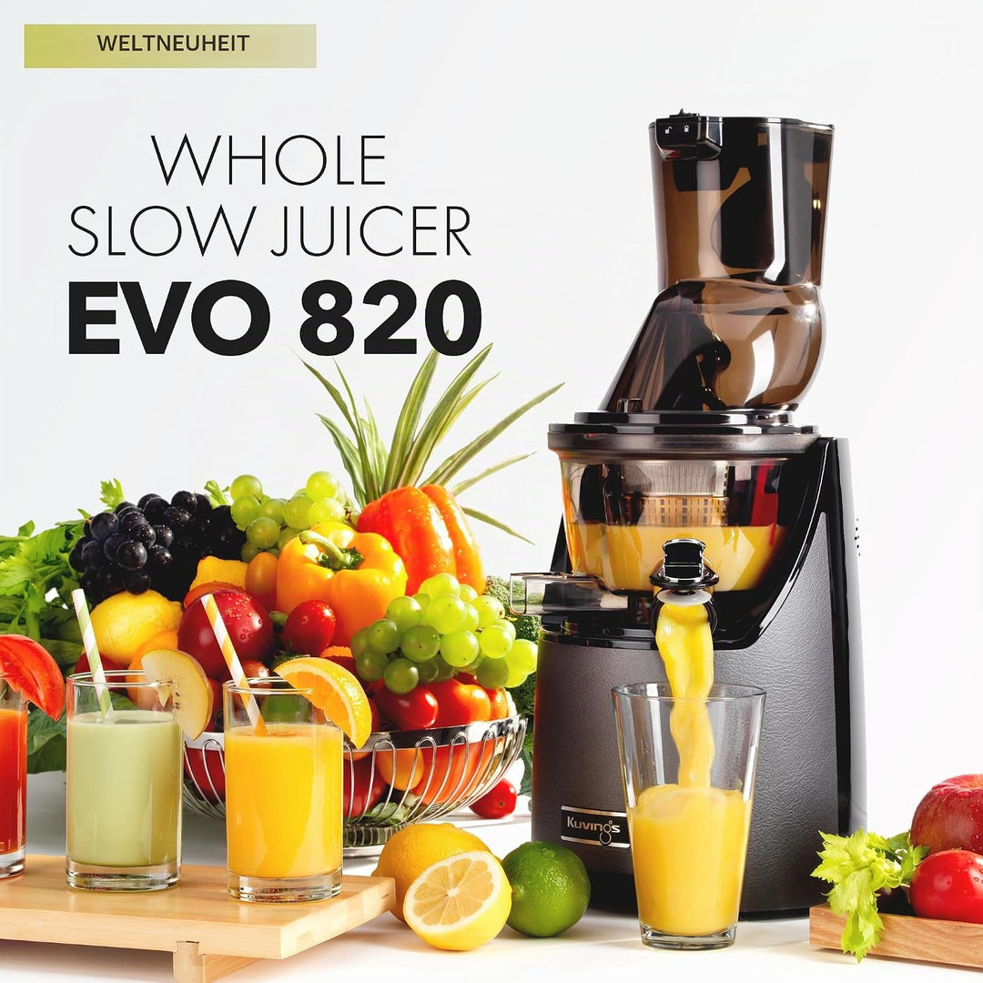 Kuvings EVO820 Slow Juicer Saftpresse – Entsafter mit grossem Einfüllschacht und starkem 240W Motor
