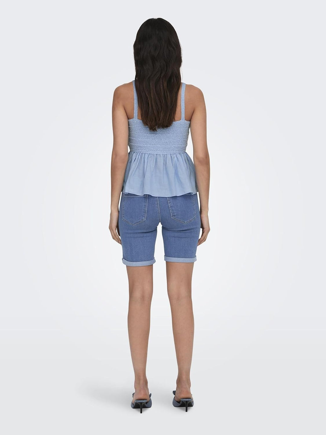 ONLY Female Top Slim Fit Trägerlos Top M Clear Sky, M Clear Sky