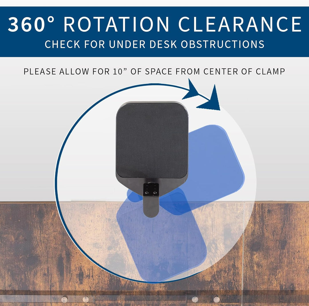 VIVO Schreibtischklemme, verstellbar, Computer-Mauspad und Gerätehalter, erweiterte, drehbare Plattf