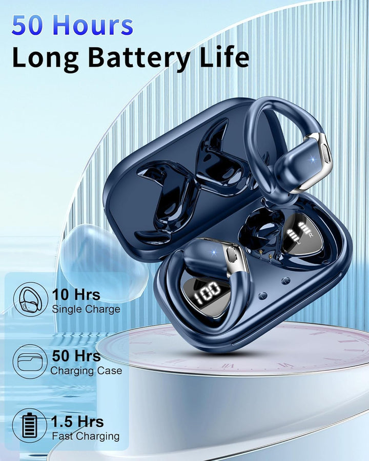 Bluetooth 5.4 Kopfhörer Sport, In Ear Kopfhörer Kabellos Bluetooth mit 4 ENC Noise Cancelling Mics,