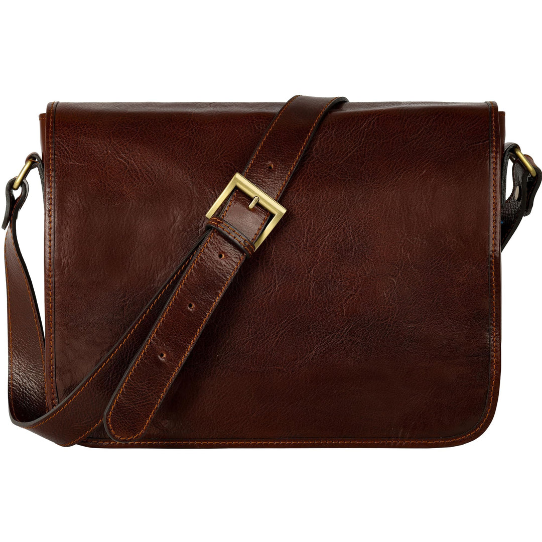 Time Resistance Leder Umhängetasche Herren - Messenger Bags - Arbeitstasche Herren - Elegante Aktent