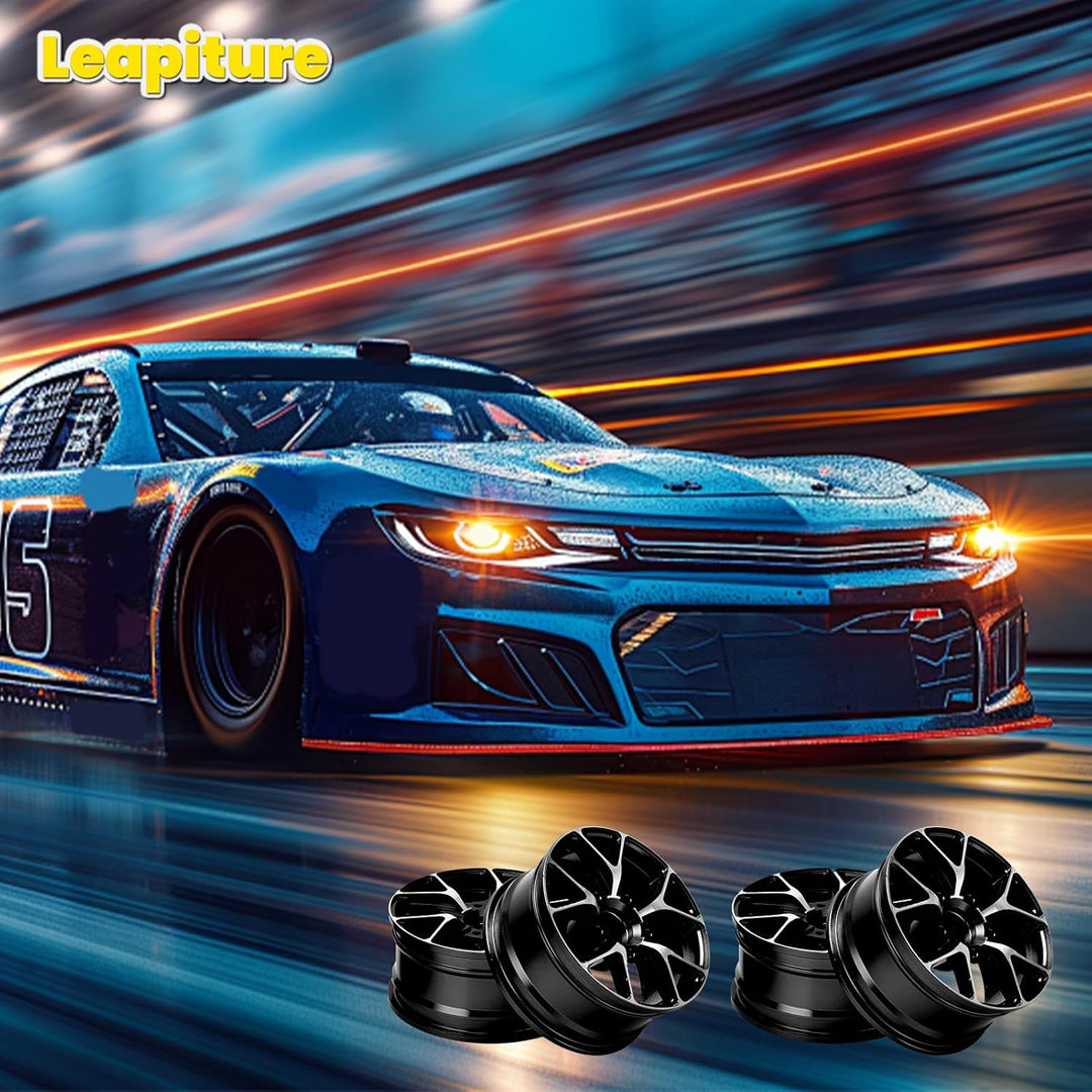 Leapiture 4 Stück RC-Räder Verschleissfeste Aluminiumlegierung Durchmesser 52 mm RC-Auto-Felgenzubeh