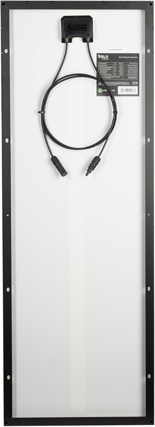 SOLA Frame Black Innovatives monokristallines Solarmodul mit Schindelzellen (100 W High Voltage), 10