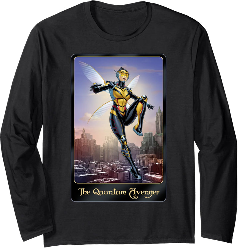 Marvel Wasp Quantum Avenger Card Art Langarmshirt