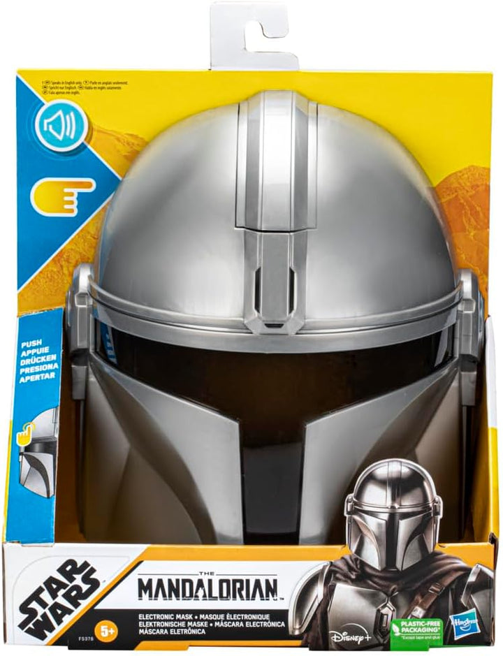 Star Wars The Mandalorian Elektronische Maske, Mandalorianer Kostüm-Accessoire mit Sätzen und Sounds