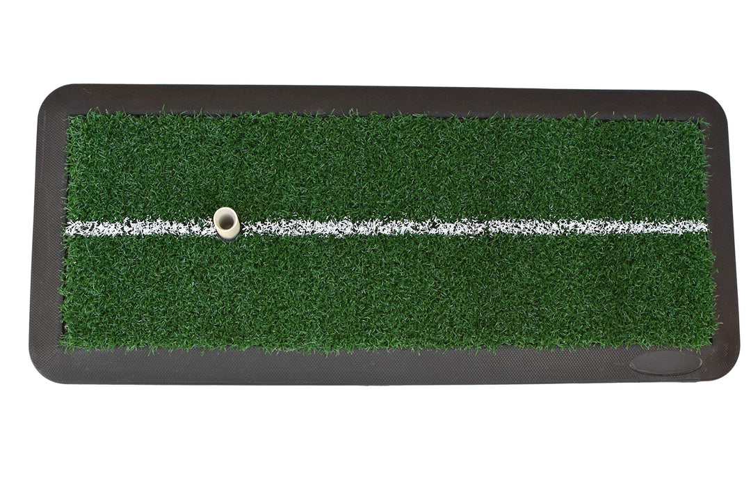 Silverline Golf Trainingsausrüstung Abschlagmatte, grün/schwarz, 42 cm x 15 cm