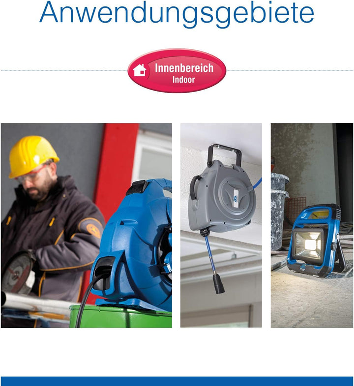 as - Schwabe automatische Druckluftschlauchtrommel – 10 m PVC-Schlauch und 1 m Anschlussschlauch, mi