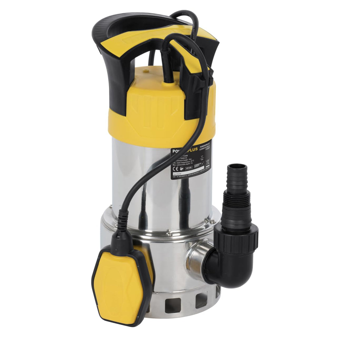 Powerplus Elektrische Wasserpumpe POWXG9537-1100 W Unterwasserpumpe, Maximaltemperatur 35°C und Förd