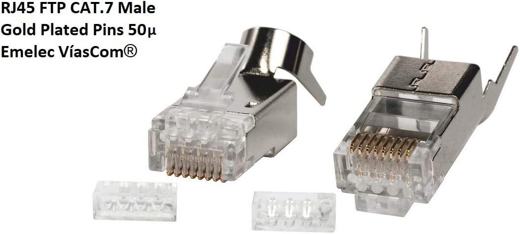 Emelec VíasCom R-DATA-7000 / R/050-50 m Datenkabel CAT7 S/FTP BC 4x2x26AWG montiert auf Kabelhalter