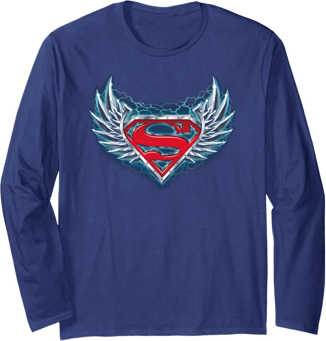 Superman Steel Wings Logo Langarmshirt