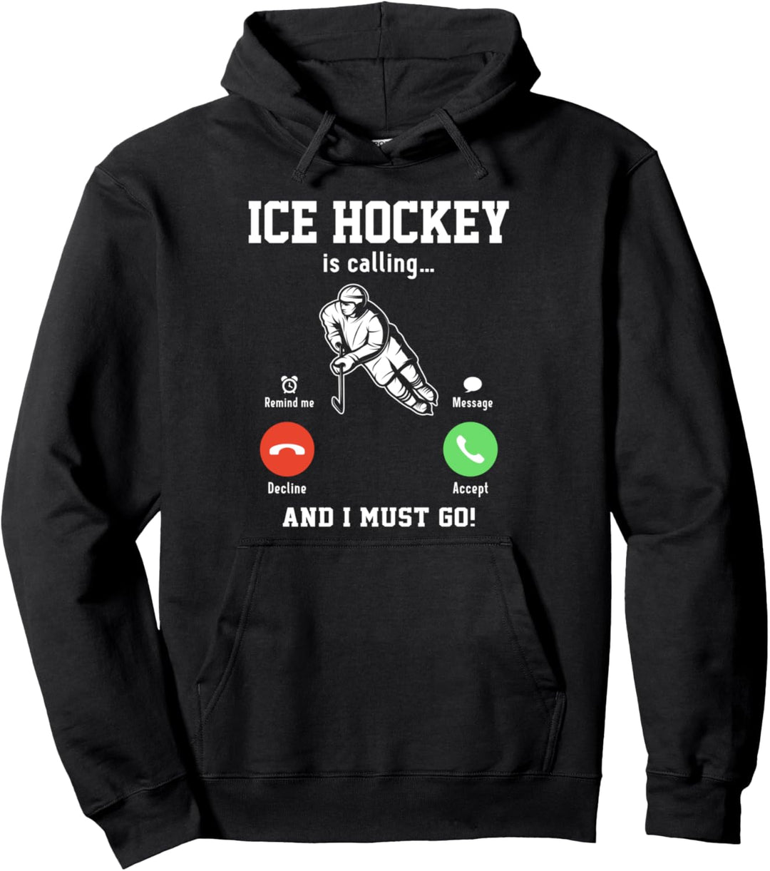 Eishockey ruft lustige Eishockeyspieler Trainer Torwart Pullover Hoodie