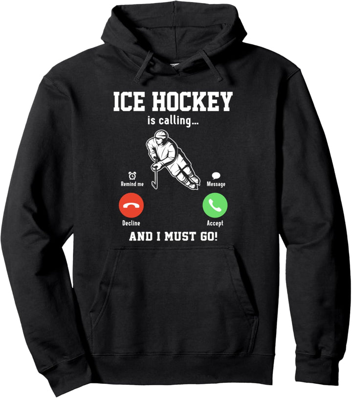 Eishockey ruft lustige Eishockeyspieler Trainer Torwart Pullover Hoodie
