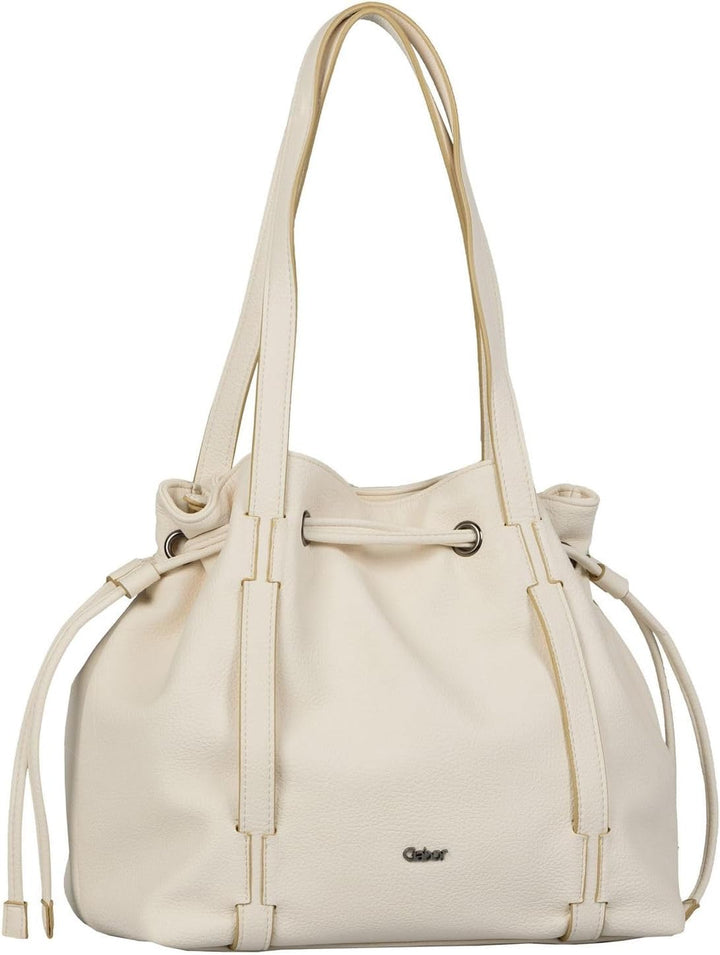 Gabor bags Malu Damen Shopper Umhängetasche Reissverschluss 34 x 18,5 x 29 Off White, 34 x 18,5 x 29