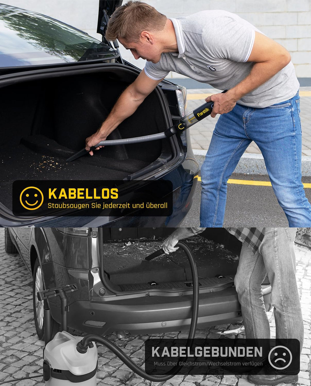 Fanttik Slim V8 APEX Akku-Autostaubsauger Slim V10 Mix Kabelloser Auto-Staubsauger