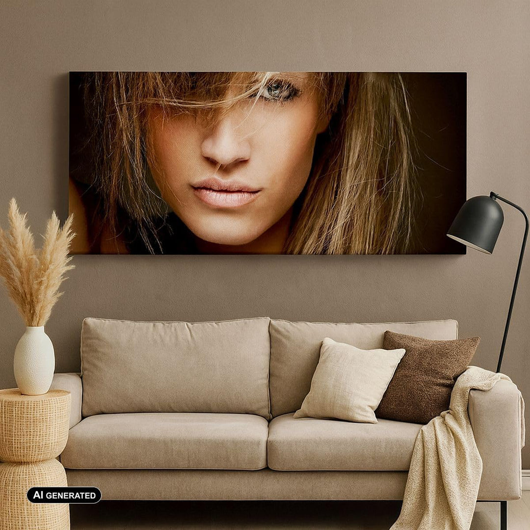 Wandbilder Dekoration Wohnzimmer Weiblich mode modell nackt Panorama Bilder auf Leinwand 120x50cm Le