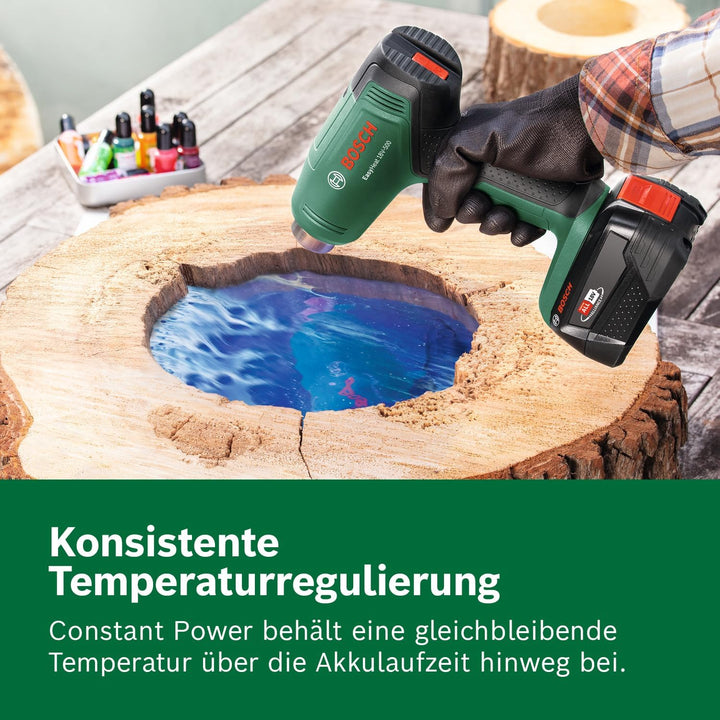 Bosch 18V System Akku-Heissluftgebläse EasyHeat 18V-500 (inkl. Reduzierdüse) ohne Akku, ohne Akku