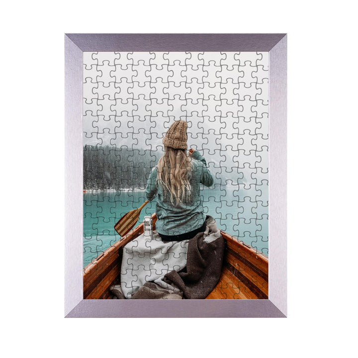 Rahmendesign24 Puzzlerahmen Milano für Puzzle ca. 500-1000 Teile 50x70cm 70x50cm Silber (Hochglanz)