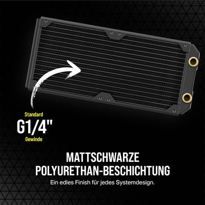 Corsair Hydro X Series XR5 280 mm NEO Radiator für Wasserkühlung – Kupferkanäle – Optimiert für Gerä