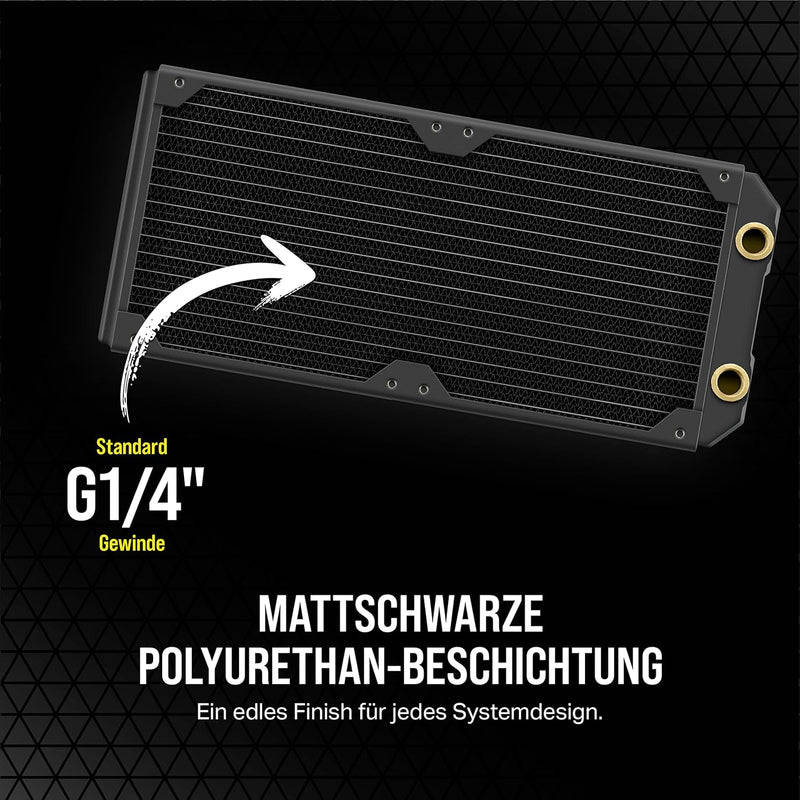 Corsair Hydro X Series XR5 280 mm NEO Radiator für Wasserkühlung – Kupferkanäle – Optimiert für Gerä