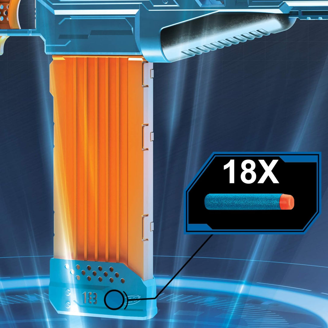 Nerf Elite 2 Turbine CS-18 motorisierter Blaster, 36 Nerf Darts, 18-Dart Clip-Magazin, mit Erweiteru