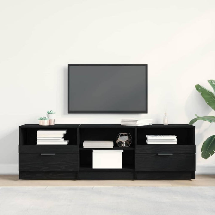 vidaXL TV-Schränk 150 x 33,5 x 45 cm Schwarz Eichen-Optik | Hier hast du genug Platz für all deine M