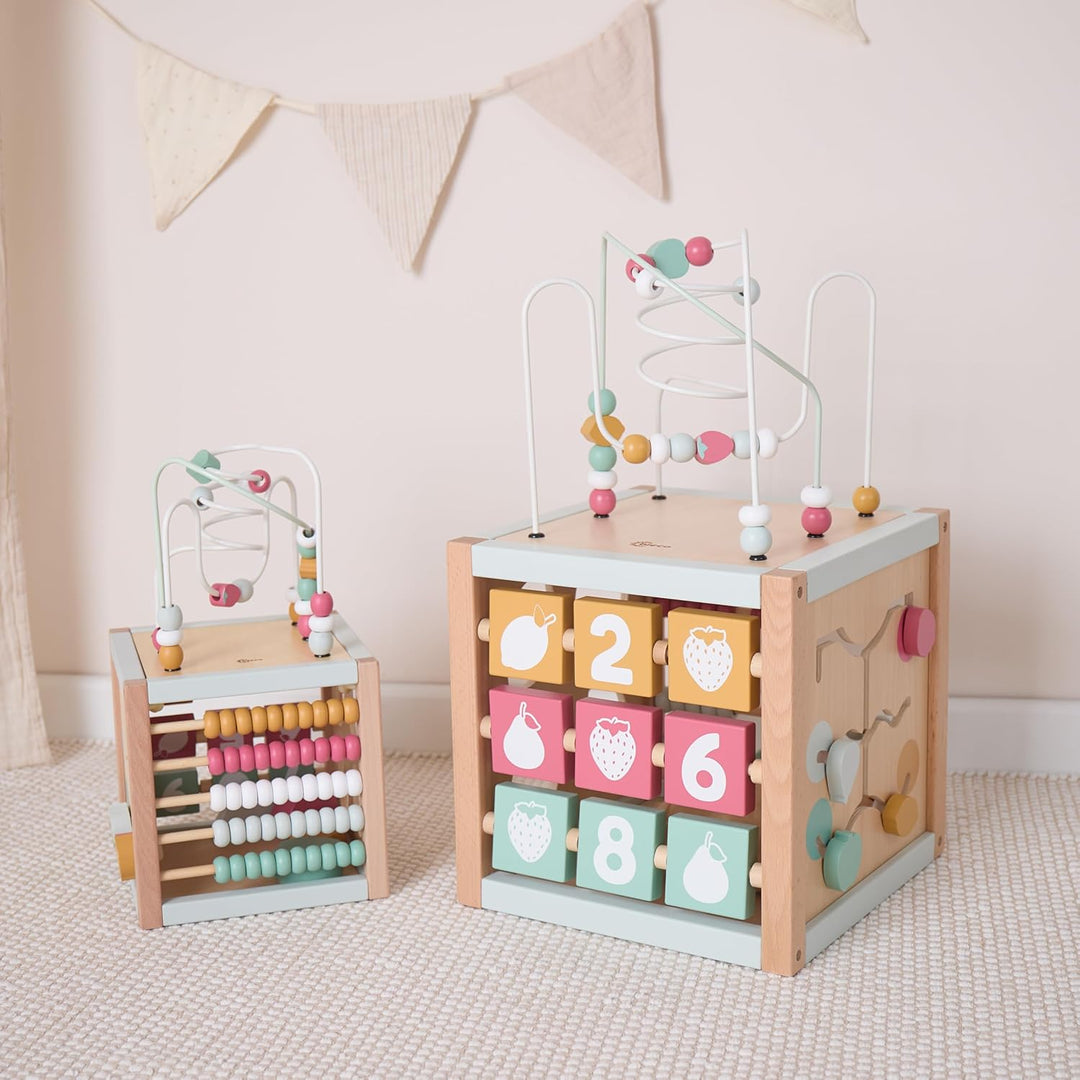 Bieco Motorikwürfel Berry XXL nachhaltiges Holz FSC® | Spielwürfel Baby | Motorikwürfel ab 1 Jahr Ac
