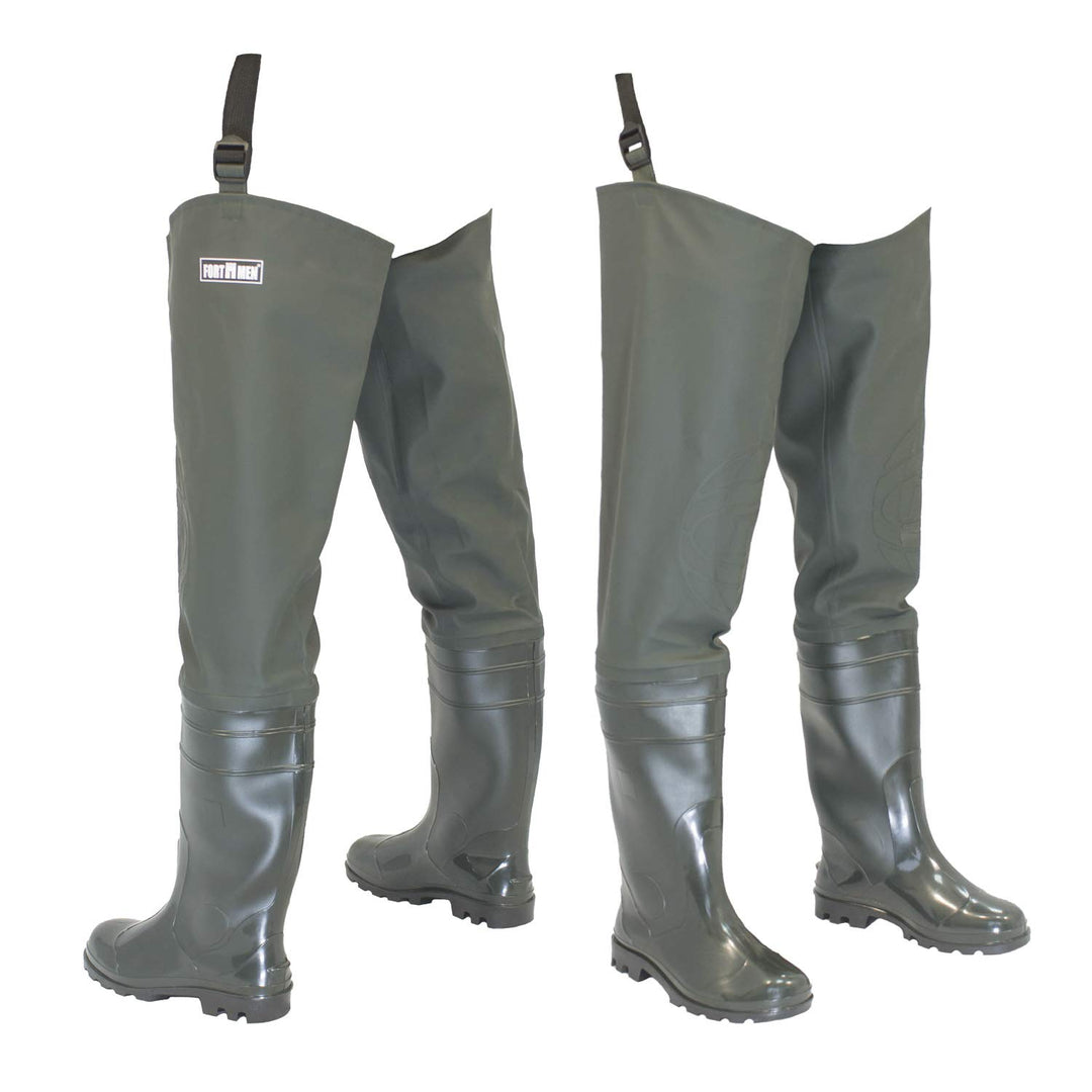 FortMen Watstiefel Herren Anglerhose mit Stiefel wasserdichte Wathose Grösse Gr. 41-47 Lange Watthos