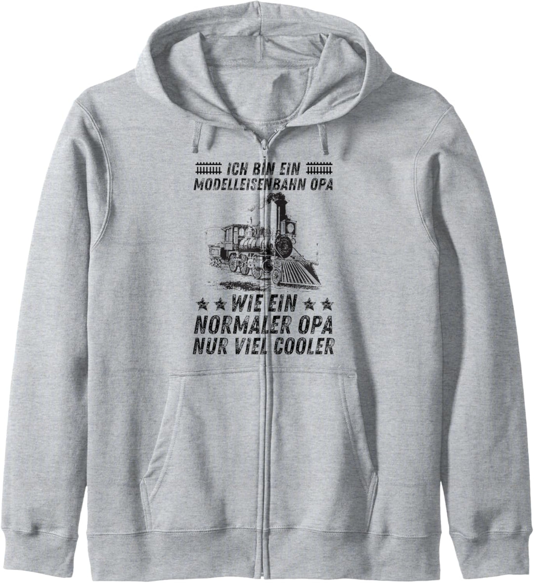 Modelleisenbahn Opa Rentner Eisenbahn Spur H0 Coolster Opa Kapuzenjacke