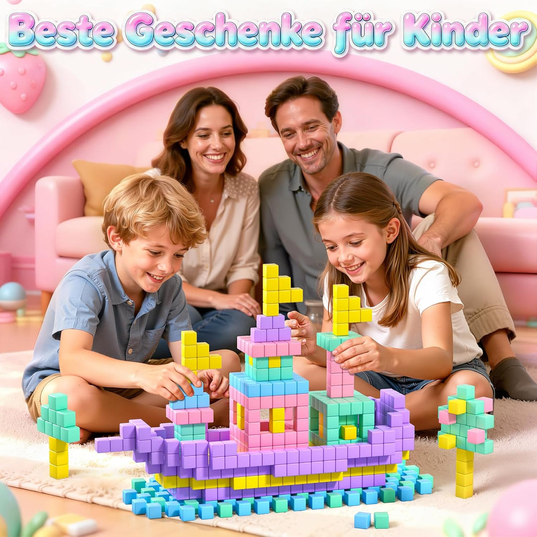Magnetische Bausteine - Macaron Magnetbausteine,Pädagogisches Montessori Spielzeug ab 3 Jahre,48PCS