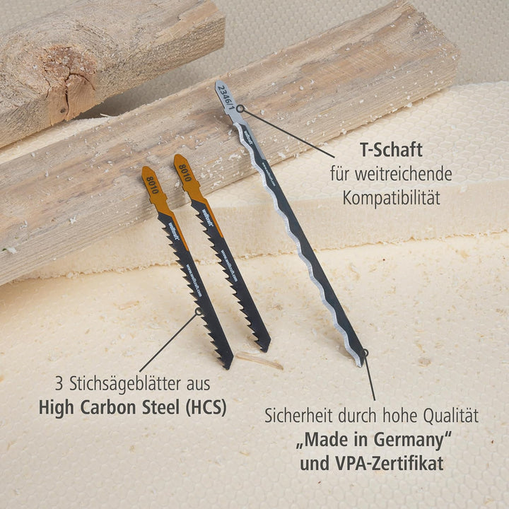 wolfcraft Stichsägeblatt Projektset „Dämmung“, 3-tlg. - Für schnelle Schnitte – ideal für XPS-Dämmst