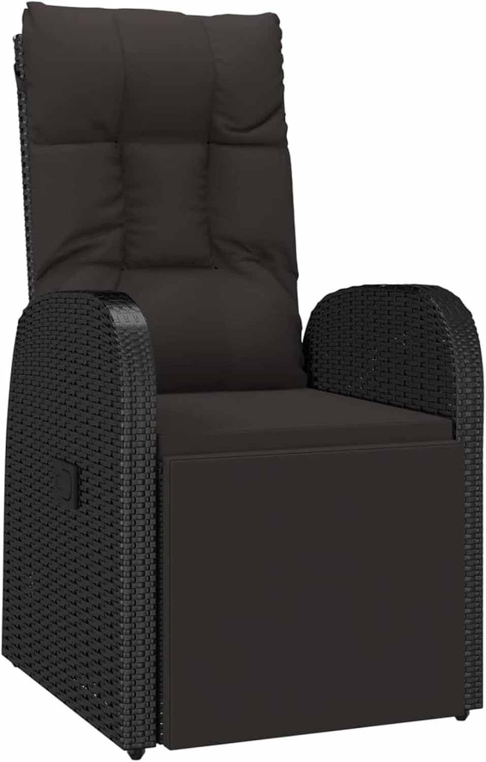Yolola Rattanmöbel mit 2X Sessel mit Liegefunktion ausgestattet und Beistelltisch, Polyrattan Garten