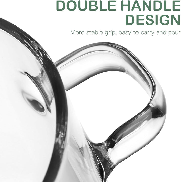 Yardwe Auflaufform Klarer Glas Topf Glaspan Hitzebest?ndige Glaskochtopf Suppentopf Für Küchenrestau