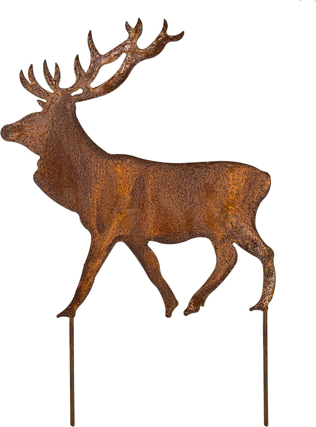 Blümelhuber Hirsch Rost Deko für Garten - Metall Edelrost Gartenstecker Hirsch Figur auch für den Ba