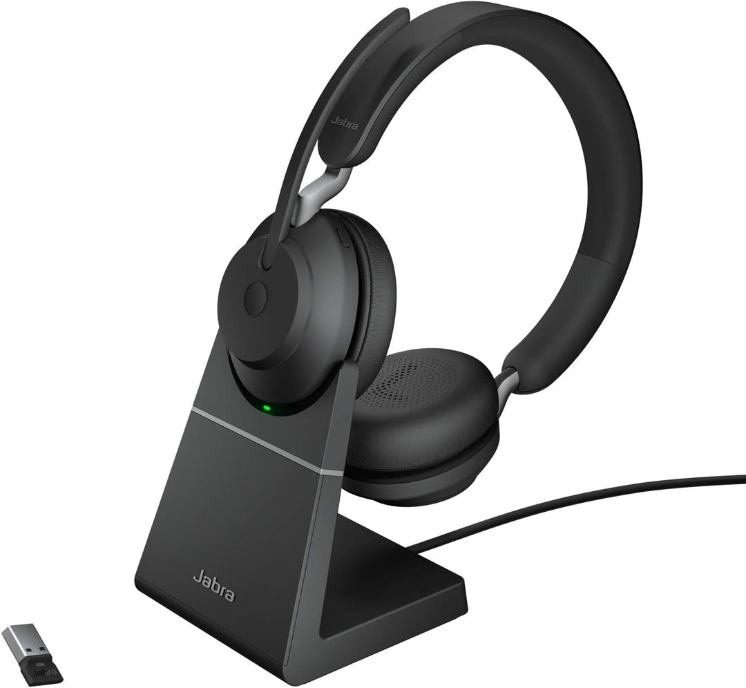 Jabra Evolve2 85 Wireless PC Headset with Charging Stand & Evolve2 65 Wireless PC Headset with Charg